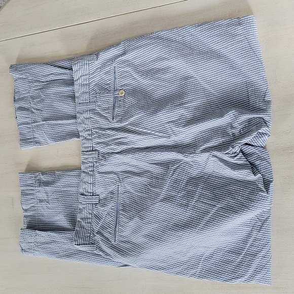 Polo Ralph Lauren blue white pin stripe textured straight leg slacks sz 36/30 - Picture 2 of 6